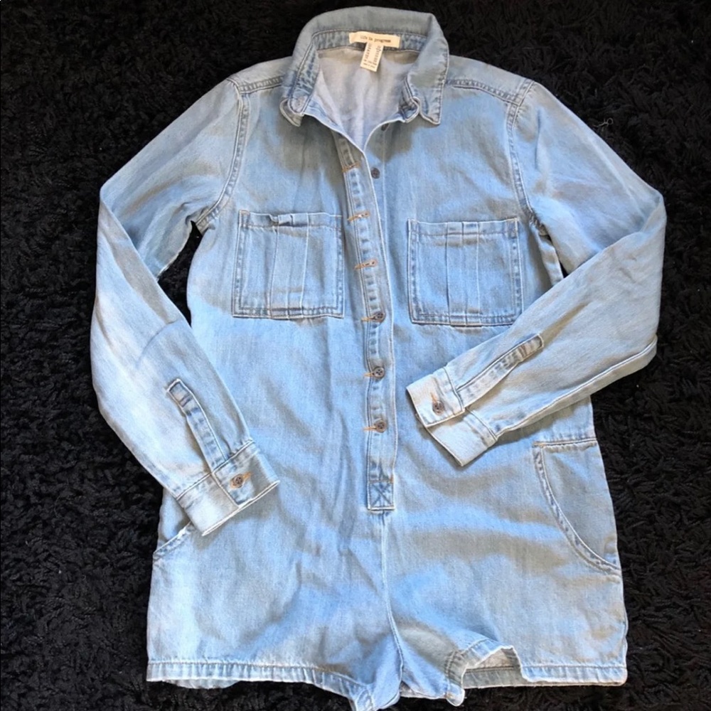 Denim romper